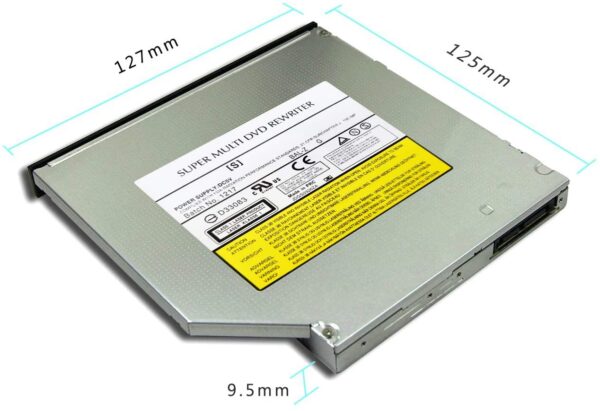 9.5mm Height Slim Internal SATA Tray-Loading CD, DVD RW Super-Multi Optical Drive Burner Writer