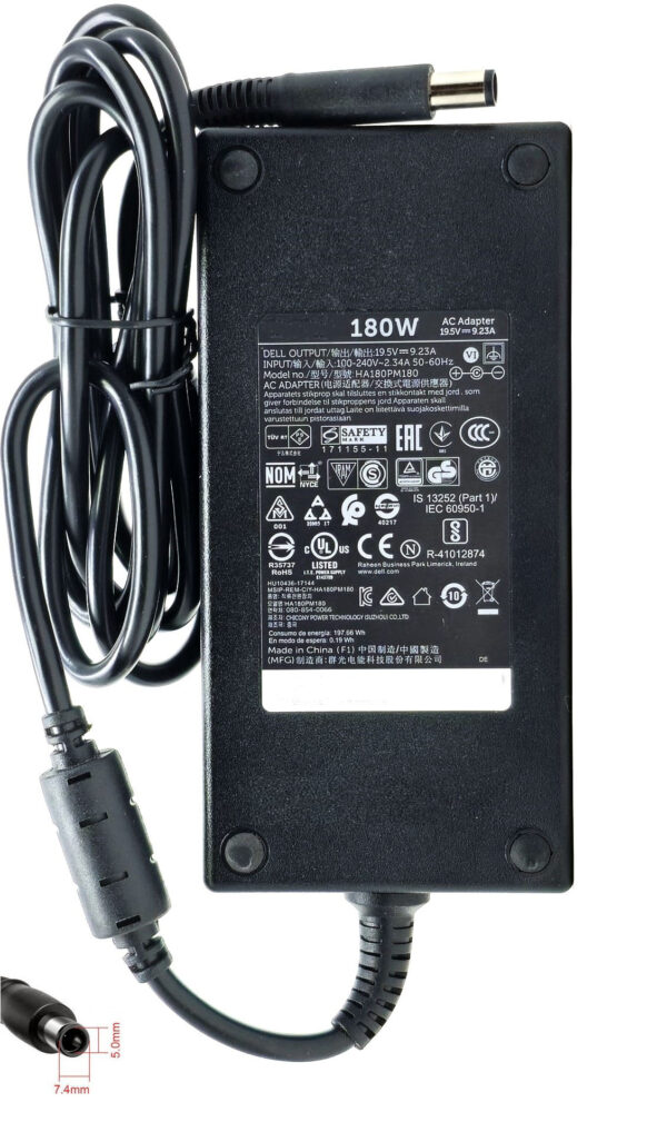 DELL 180W-19.5V 9.23A 7.4*5.0mm tip Ac Adapter