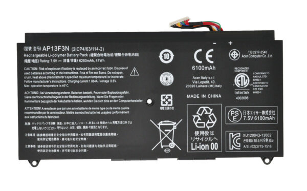 AP13F3N, Acer Aspire S7-392, S7-393G Battery