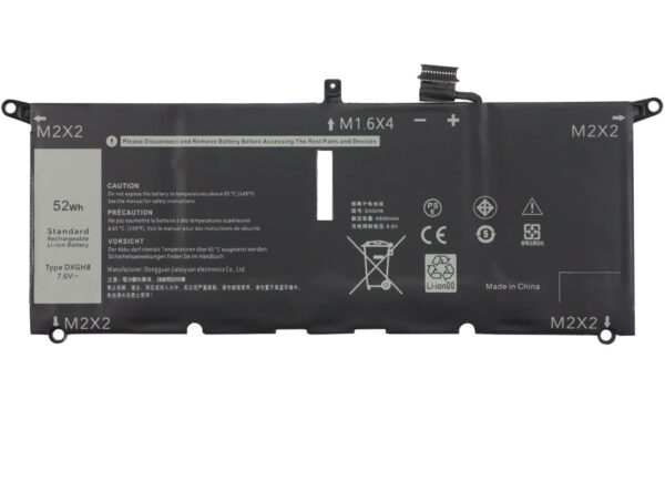 HK6N5, DXGH8, WDK63, DELL XPS 13 9370, 13 9380 Battery