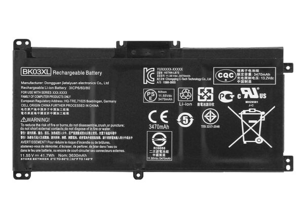 BK03XL HP PAVILION X360 14-BA, 14M-BA Battery