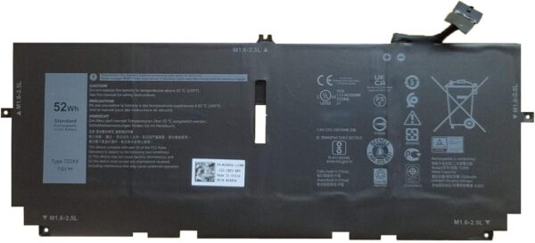 722KK, P117G, DELL XPS 13 9310 Battery