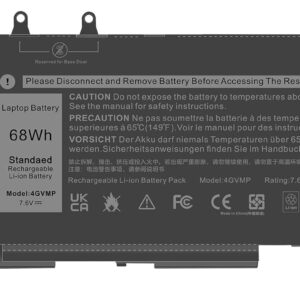 4GVMP, R8D7N, Dell Latitude 5400,5510 Battery