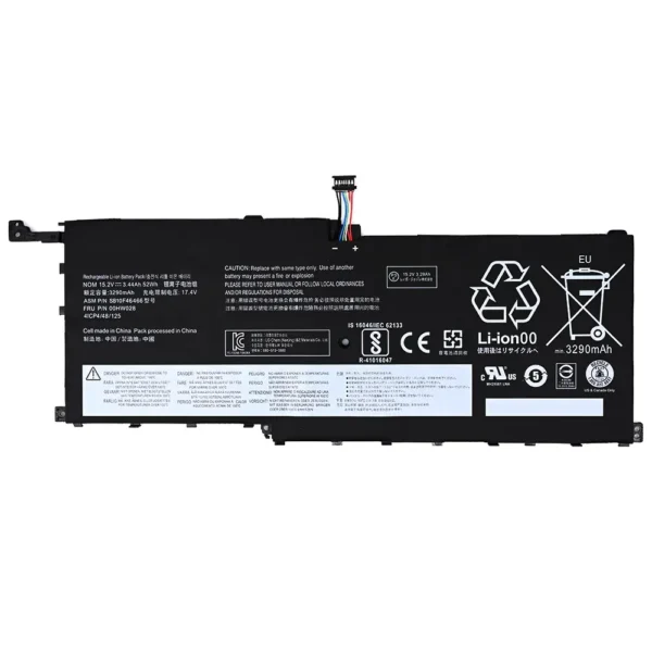 01AV409, 00HW028, Lenovo ThinkPad X1 Carbon 4th Gen Battery