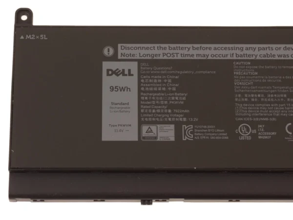 PKWVM, Dell Precision 7550 11.4V Battery