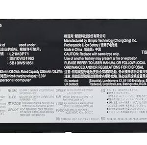 L21D3P71, Lenovo Thinkpad P14s Gen 3 11.58V 39.3Wh Battery